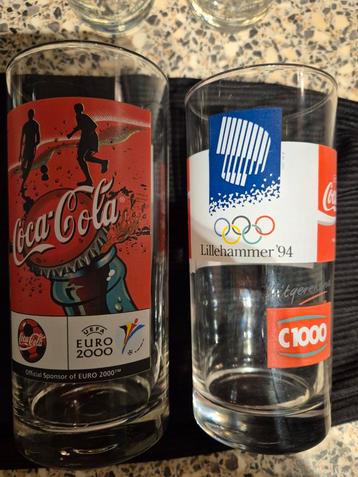 Coca Cola Glazen EK 2000 & Lillehammer '94 beschikbaar voor biedingen