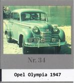 Vp97 autokaartje nr 34 opel olympia ----- 1947 5cm x 5 cm, Ophalen of Verzenden, Zo goed als nieuw, Auto's