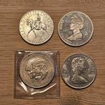 Vier grote munten Engeland United Kingdom, Ophalen of Verzenden, Overige landen