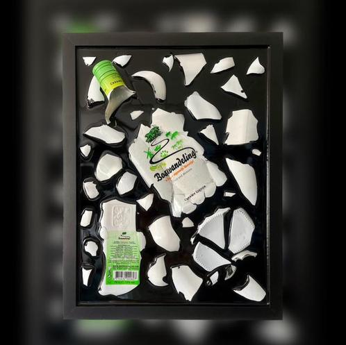 Boswandeling broken bottle, Antiek en Kunst, Kunst | Schilderijen | Modern, Ophalen of Verzenden