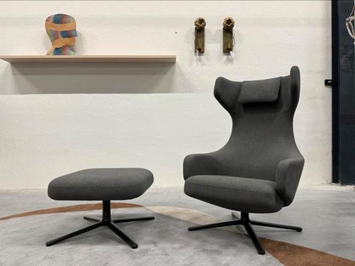 Nieuw Vitra Grand Repos Relax fauteuil met Ottoman Grey stof, Huis en Inrichting, Fauteuils, Nieuw, Stof, Ophalen of Verzenden