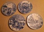 4 stuks Royal Delfst blauwe wandborden vier jaargetijden, Antiek en Kunst, Antiek | Wandborden en Tegels, Ophalen