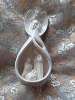 Retro Kersttafereel Aardewerk met Engel, Antiek en Kunst, Ophalen of Verzenden