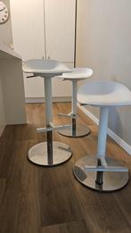 3 In hoogte verstelbare barkrukken, Huis en Inrichting, Barkrukken, Ophalen, Gebruikt, In hoogte verstelbaar, 60 tot 90 cm