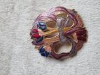 Vintage Emaille Bloemen Broche, Sieraden, Tassen en Uiterlijk, Broches, Overige materialen, 4 tot 7 cm, Overige kleuren, Ophalen of Verzenden