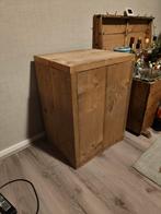Massief steigerhouten bijzettafeltje, Huis en Inrichting, Kasten | Overige, Ophalen, Zo goed als nieuw