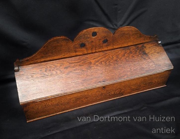 Eiken pijpenkist ca1800., Antiek en Kunst, Antiek | Overige Antiek, Ophalen