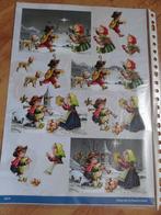 k13a kinderen kerst met diertjes knipvel, Ophalen of Verzenden, Nieuw, Kerst, Knipvel