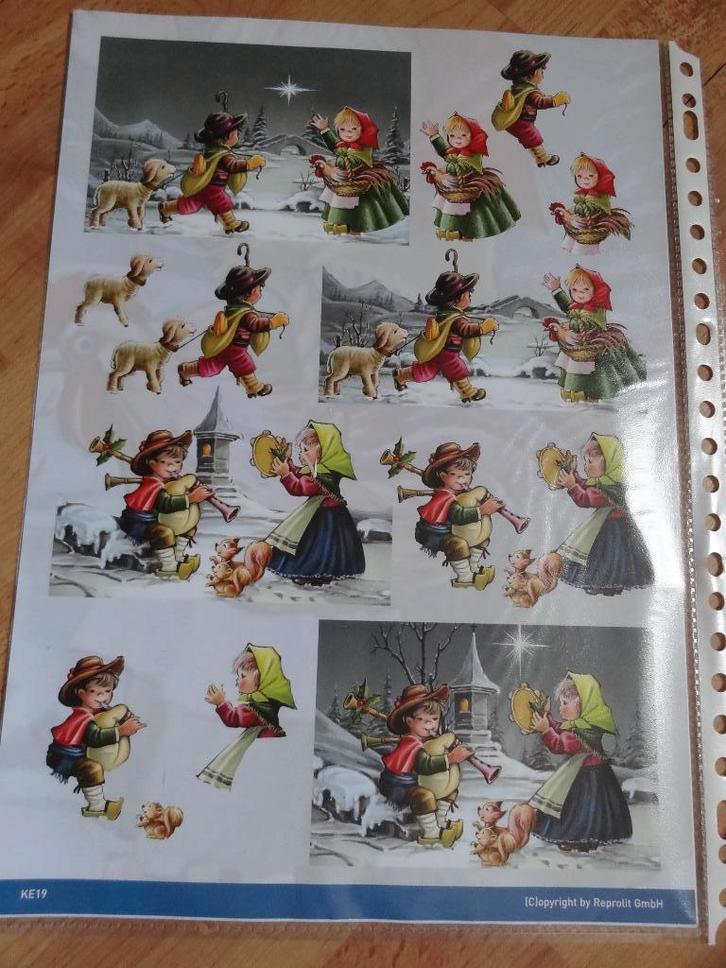 k13a kinderen kerst met diertjes knipvel, Hobby en Vrije tijd, Kaarten | Zelf maken, Nieuw, Knipvel, Kerst, Ophalen of Verzenden