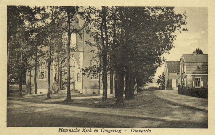 Heurnsche Kerk en Omgeving - Dinxperlo - ongelopen, Verzamelen, Ansichtkaarten | Nederland, Ongelopen, Noord-Brabant, Voor 1920