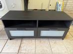 TV Meubel zwart Ikea, Ophalen, Gebruikt, 100 tot 150 cm, Moderne Scandinavische stijl met industriële accenten.
