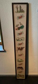 Professioneel Ingelijst schellekoord met  Boerderijmotieven, Ophalen of Verzenden