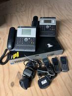 Telefooncentrale incl 3 vaste en 3 handheld toestellen, Ophalen, Gebruikt, Telefoon
