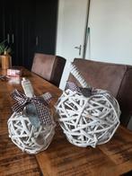 2 rieten appels 4,95 2 kandelaars 4.95, Huis en Inrichting, Ophalen, Zo goed als nieuw