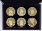 Nederland Set van 6 stuks vergulde penningen 88 mm 450 gram., Postzegels en Munten, Munten | Nederland, Koningin Beatrix, Euro's