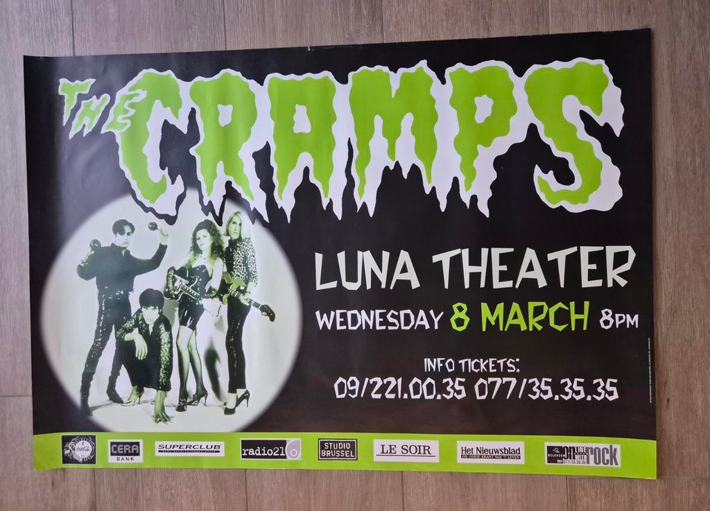 The Cramps - Luna Theater Poster, Ophalen of Verzenden, Zo goed als nieuw, Muziek