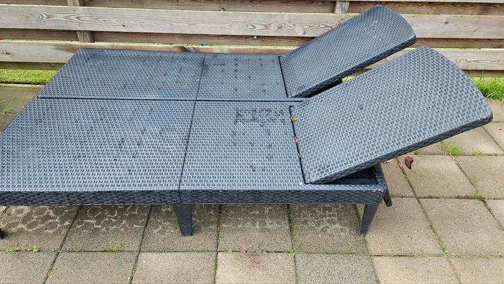 Ligstoelen met kussens gratis tuinstoelen, Tuin en Terras, Ligbedden, Gebruikt, Kunststof, Ophalen