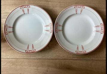 Antieke borden Moulins des Loupes beschikbaar voor biedingen