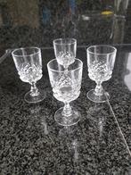 kristallen borrelglaasjes 4 stuks, cristal D'arques., Ophalen, Zo goed als nieuw, Borrel- of Shotglas