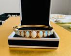 Vintage Gouden Armband met opalen, Ophalen, Zo goed als nieuw, Met edelsteen, Goud
