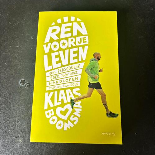 Klaas Boomsma - Ren voor je leven, Boeken, Sportboeken, Zo goed als nieuw, Lopen en Fietsen, Ophalen of Verzenden