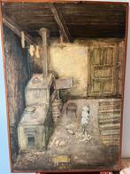 Oud schilderij op doek Croatia gesigneerd Mlinaric, Ophalen of Verzenden