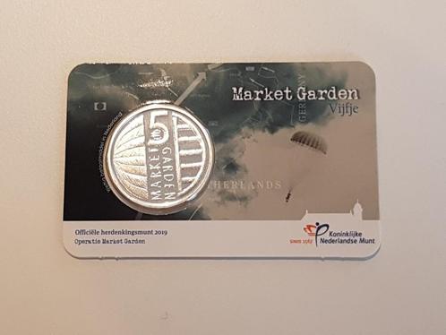 Nederland 5 Euro 2019 Market Garden Vijfje Coincard UNC, Postzegels en Munten, Munten | Nederland, Losse munt, Euro's, Koningin Beatrix