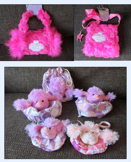 Pluche prinsessen kinder tas & portemonnaie + buidel poedel, Kinderen en Baby's, Speelgoed | Knuffels en Pluche, Nieuw, Hond, Ophalen of Verzenden