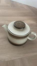 Vintage Gerzit theepot bruin beige, Antiek en Kunst, Ophalen of Verzenden