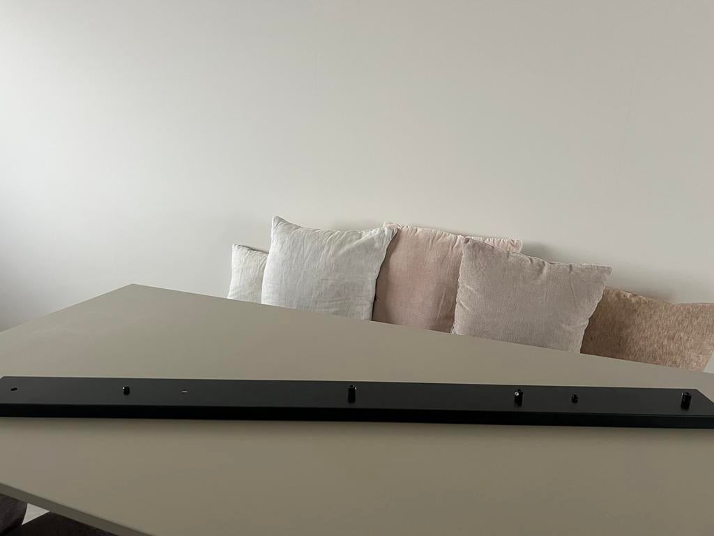 Plafondkap Calex Rechthoekig, 5 lampen, Mat zwart, Ophalen of Verzenden, Zo goed als nieuw, Metaal, Minder dan 50 cm