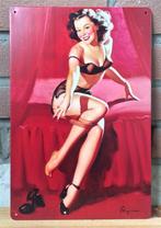 50s PIN UP Fifties Sexy Girl Metalen Wandbord Gil ELVGREN ., Ophalen of Verzenden, Overige typen
