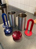 Twee RVS Brabantia bussen voor Senseo pads met 'padshouders', Ophalen of Verzenden, Zo goed als nieuw