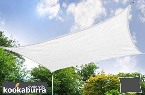 Kookaburra schaduwdoek 4,0mx3,0m Rechthoek polar wit, Tuin en Terras, Schaduwdoeken, Nieuw, Ophalen of Verzenden