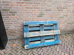 Blauwe Houten Pallet, Ophalen, Gebruikt, 50 mm of meer, Pallet