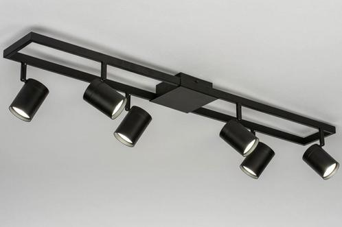 plafondlamp spots zwart 94 cm a 98cm of wit rvs 6 lichts, Huis en Inrichting, Lampen | Plafondlampen, Nieuw, Ophalen of Verzenden