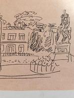 Lithografisch vignet 1949, Antiek en Kunst, Ophalen of Verzenden