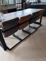 Eetkamer stoelen Lizzy leenbakker, Huis en Inrichting, Stoelen, Ophalen, Gebruikt, Bruin, Metaal