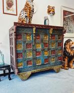 Antieke bruidskist uit India, Ophalen, 100 tot 150 cm, X, 50 tot 75 cm