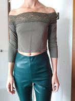 Off shoulder zomer topje 38 M forever21, Maat 38/40 (M), Ophalen of Verzenden, Zo goed als nieuw, Groen
