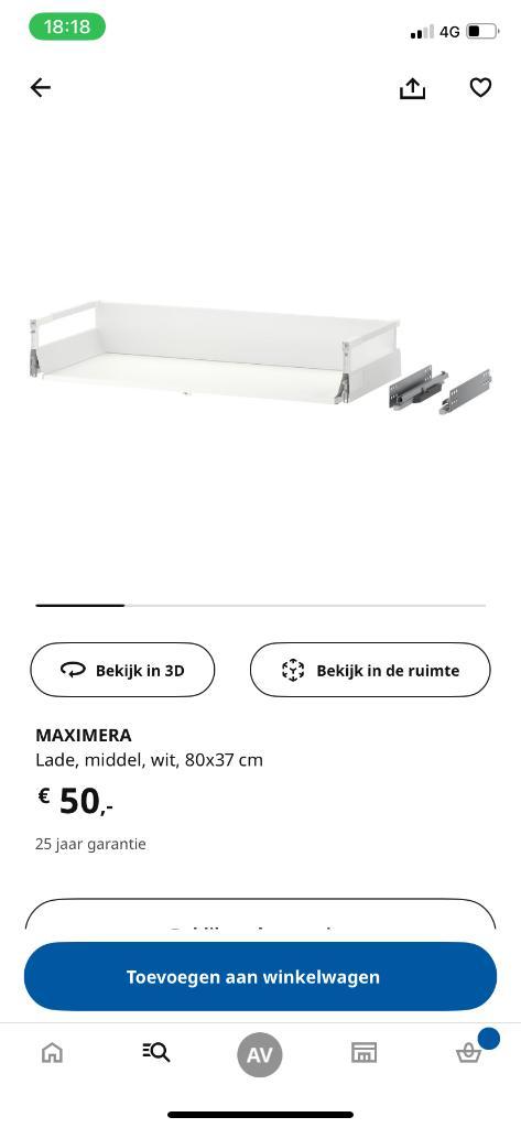 maximera lades ( nieuw in doos ) 2 x, Huis en Inrichting, Keuken | Keukenelementen, Nieuw, Minder dan 100 cm, 50 tot 100 cm, 25 tot 50 cm