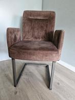 4 eetkamerstoelen, Huis en Inrichting, Stoelen, Ophalen, Bruin, Zo goed als nieuw, Metaal