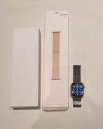 Apple watch series 9, roestvrij staal gold, Sieraden, Tassen en Uiterlijk, Smartwatches, Ophalen, Zo goed als nieuw, Roze, IOS