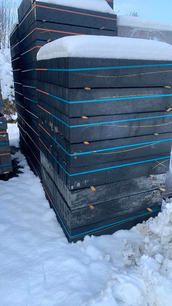 8x20x100 antraciet betonband B-keus €4,50, Tuin en Terras, Bielzen en Borders, Nieuw, Biels, Beton, Minder dan 25 cm, 100 tot 200 cm