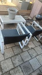 2 stoelen en een tafel., Tuin en Terras, Tuinsets en Loungesets, Ophalen, Zo goed als nieuw