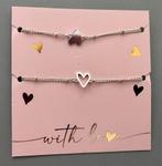 Armbandjes met hartje. Nieuw, Ophalen of Verzenden, Nieuw, Zilver, Overige materialen