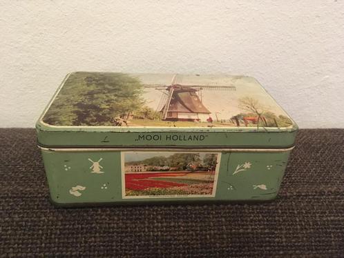Antiek Verblifa (Krommenie)"Mooi Holland" blik voor koekjes, Verzamelen, Blikken, Gebruikt, Overige, Ophalen of Verzenden