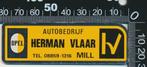 Sticker: Autobedrijf Herman Vllaar - Opel - Mill, Verzamelen, Stickers, Ophalen of Verzenden, Zo goed als nieuw, Auto of Motor
