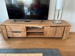 Rustiek teakhouten TV meubel - 200cm breed, Huis en Inrichting, Kasten | Televisiemeubels, Ophalen, Gebruikt, Teakhout, 200 cm of meer