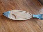 Vintage vissnijplank/borrelplank: houten dienblad in visvorm, Ophalen of Verzenden, Zo goed als nieuw, Rechthoekig, Hout