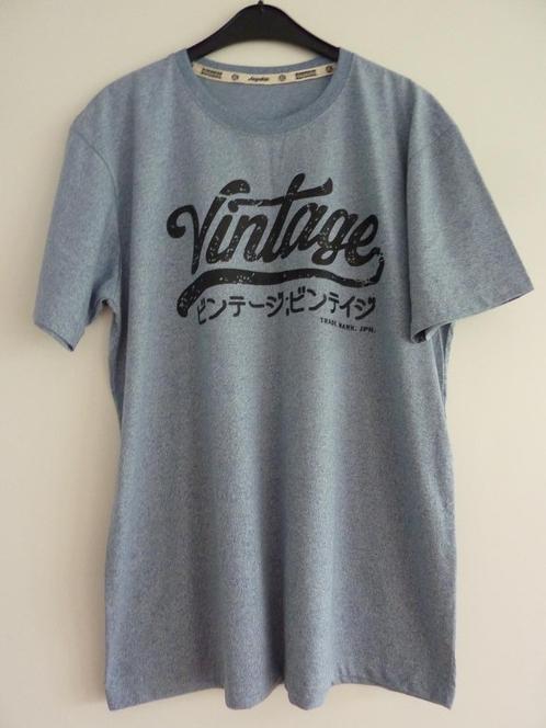 leuk nieuw t-shirt met opdruk Vintage, maat XL, valt kleiner, Kleding | Heren, T-shirts, Nieuw, Maat 52/54 (L), Blauw, Ophalen of Verzenden
